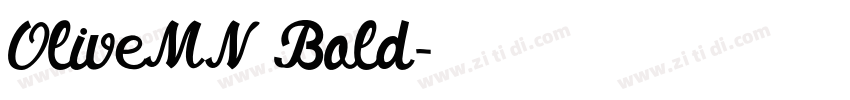 OliveMN Bold字体转换